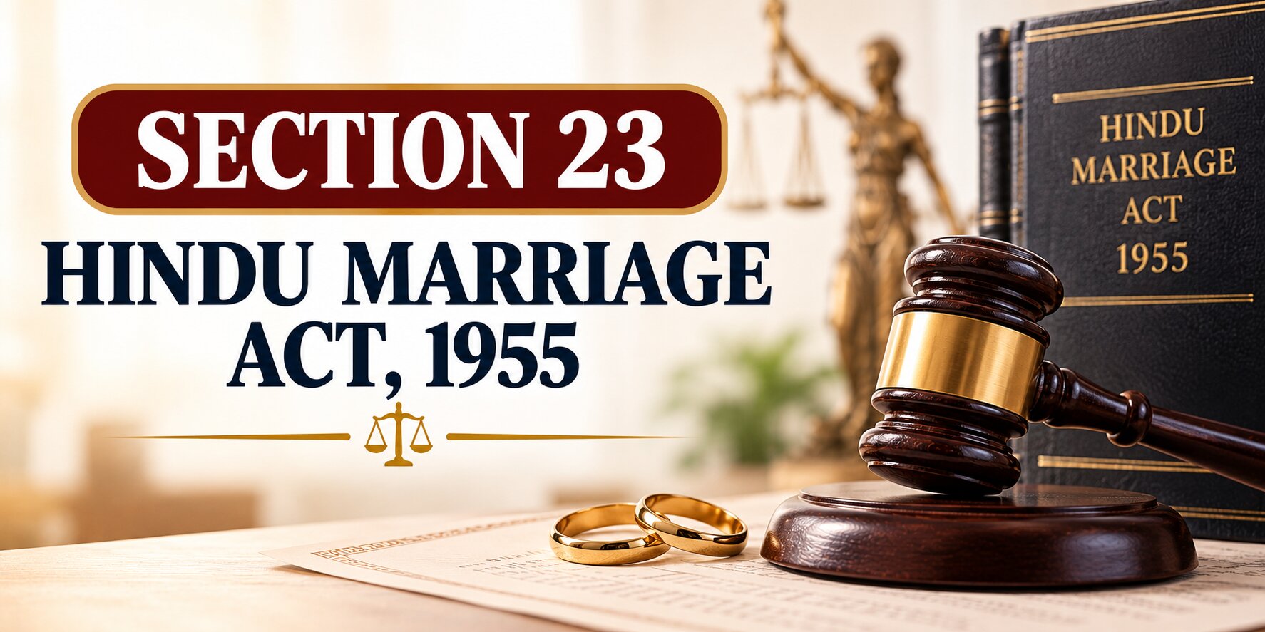 Section 23 – Hindu Marriage Act, 1955 hindu marriage act section 23 banner
