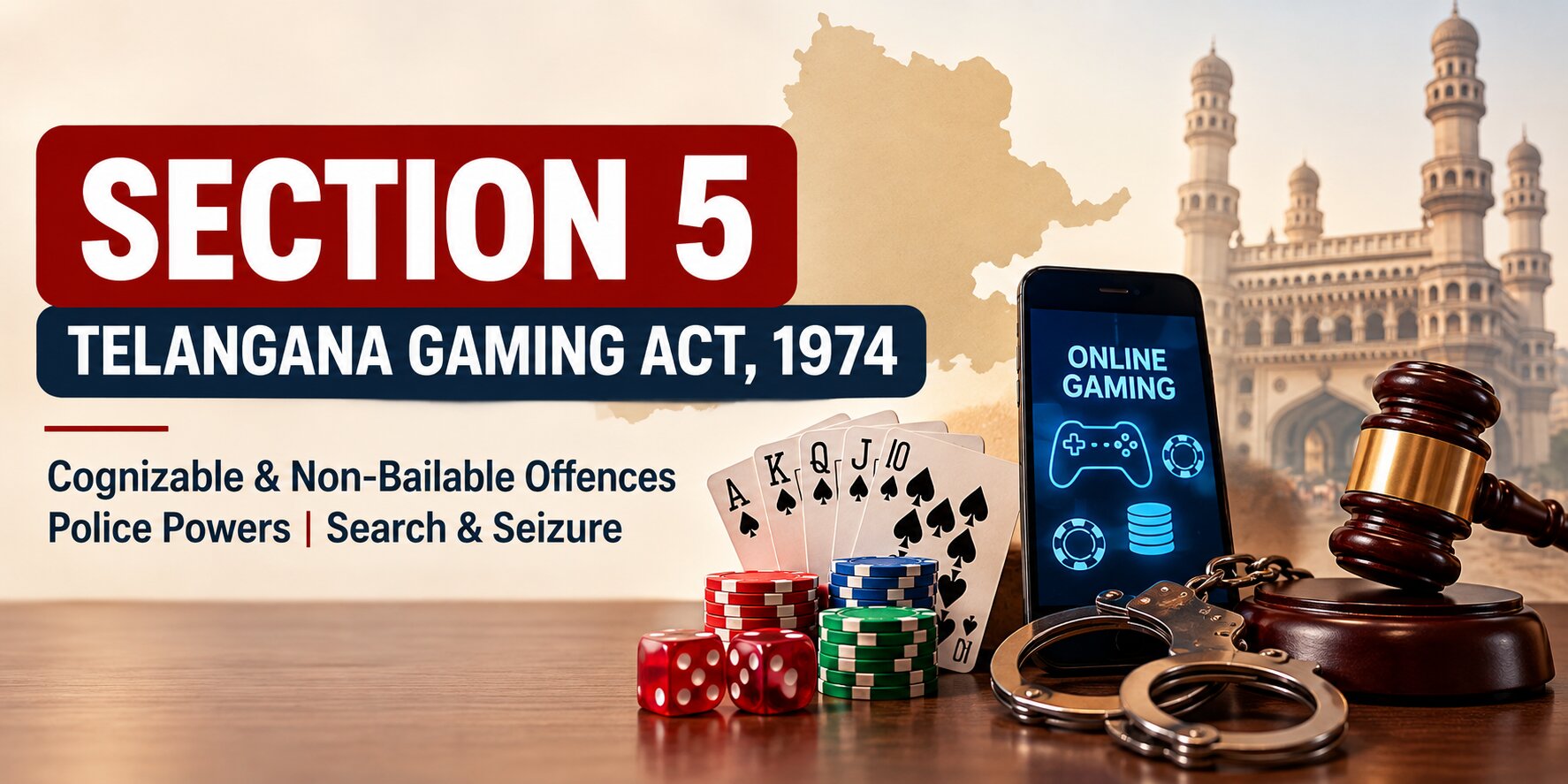 Section 5 - Telangana Gaming Act, 1974 Section 5 – Telangana Gaming Act, 1974