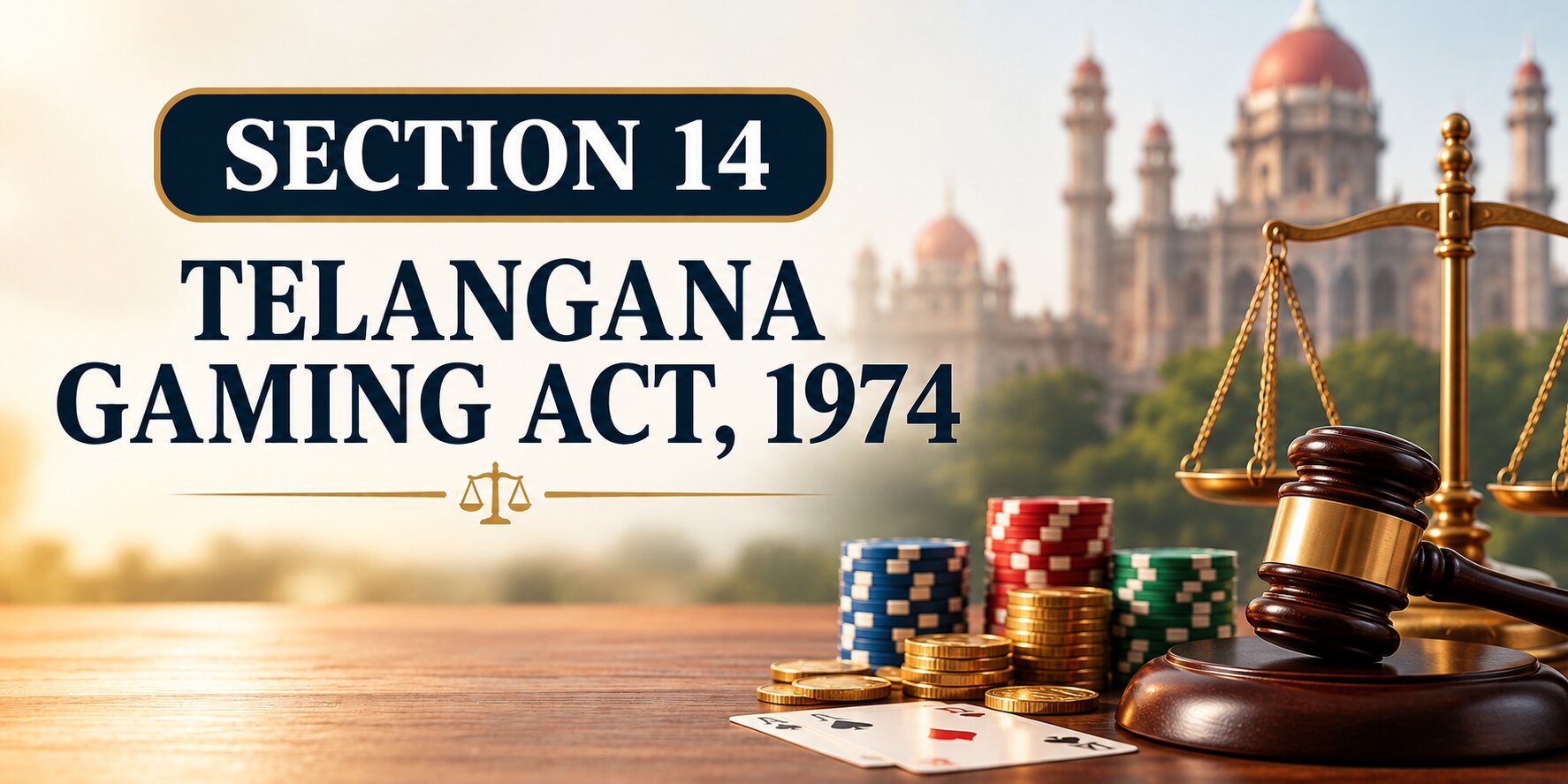 Section 14 - Telangana Gaming Act, 1974 telangana gaming act section 14