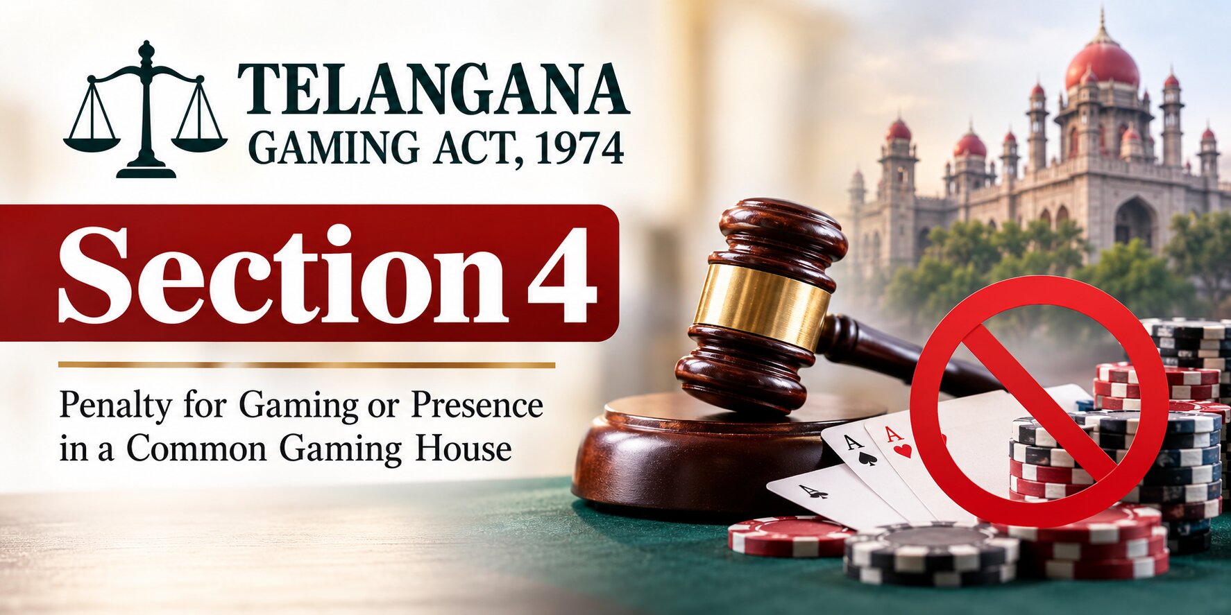 Section 4 - Telangana Gaming Act, 1974 Section 4 – Telangana Gaming Act, 1974